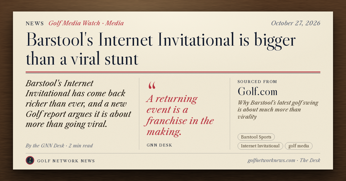 GNN Desk card: Barstool's Internet Invitational is bigger than a viral stunt