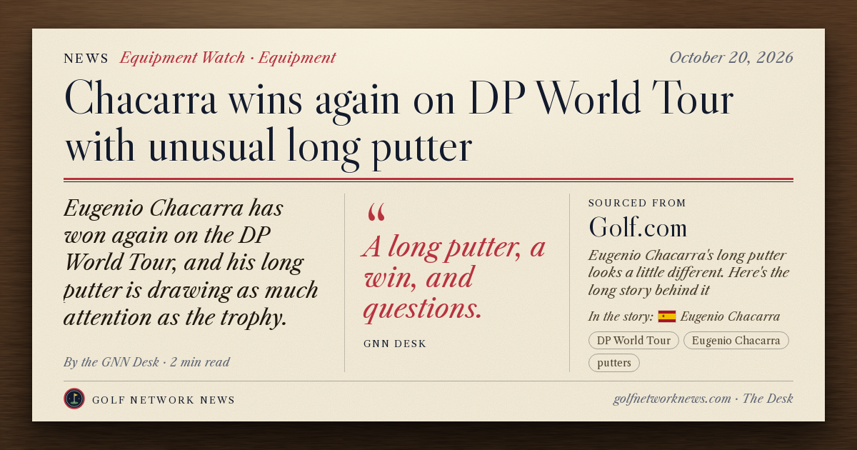 GNN Desk card: Chacarra wins again on DP World Tour with unusual long putter