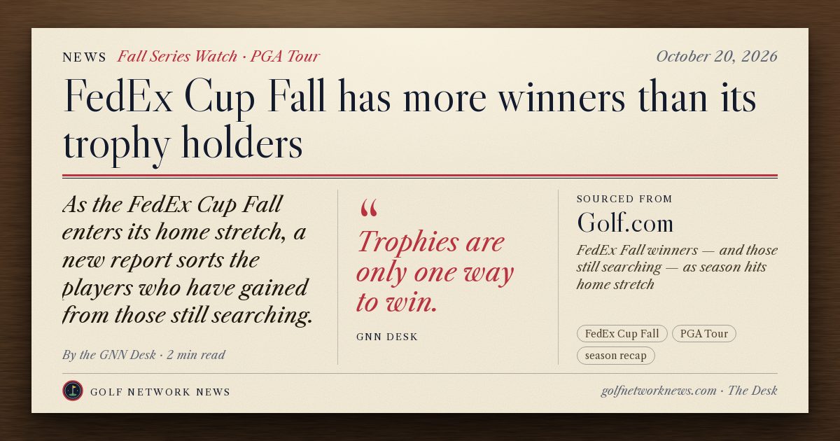 GNN Desk card: FedEx Cup Fall has more winners than its trophy holders